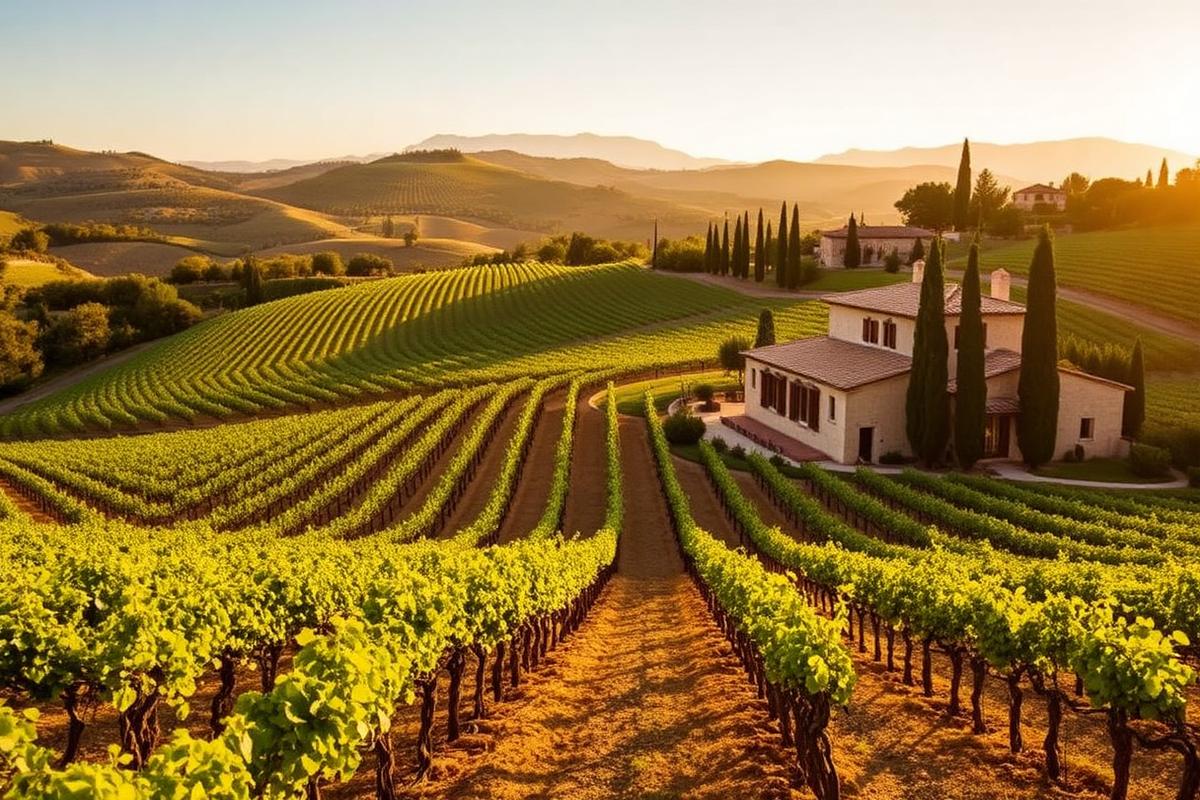 Viñedo y Masía en el Empordà